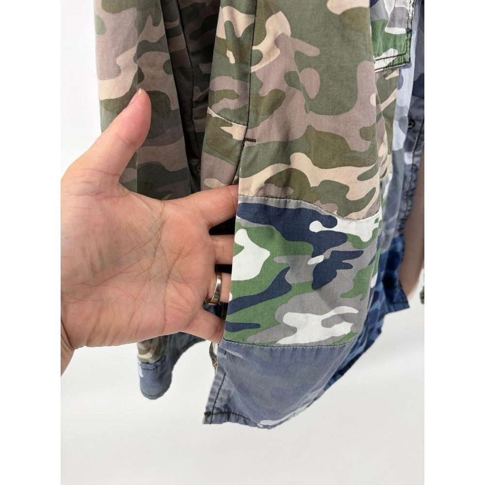 Gap Blue/Green/Gray Camo Cotton Denim, Lined Jacket, Women's Size Large - Picture 2 of 8